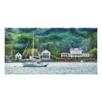 Boat - Mystic CT - A good day to sail Customized Photo Card