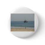 Boat off Bournemouh beach Button