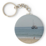 Boat off Bournemouh beach Key Chains