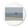 Boat off Bournemouh beach Fridge Magnet