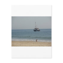 Boat off Bournemouh beach Postcard