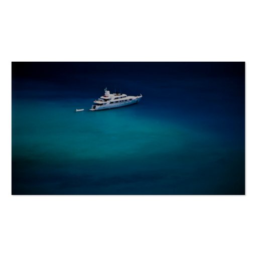 Boat on Magens Bay, St. Thomas, U.S. Virgin Island Business Card Template (back side)