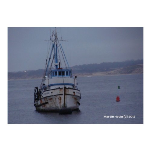 Boat on Monterey Bay zazzle_print
