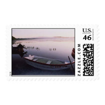 Boat on Pond postage by jtrombetti Boat on Pond postage