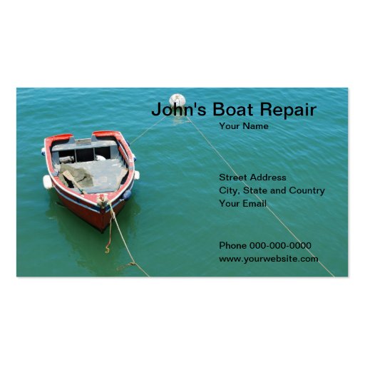 Boat Repair Business Card (front side)