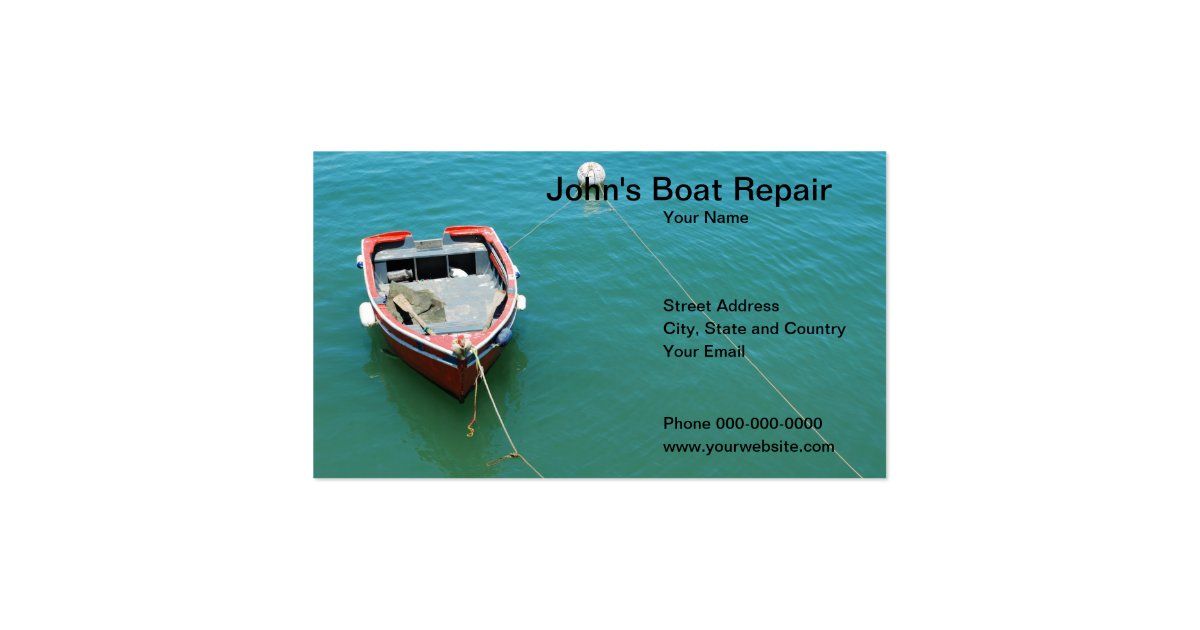 Boat Repair Business Card Zazzle