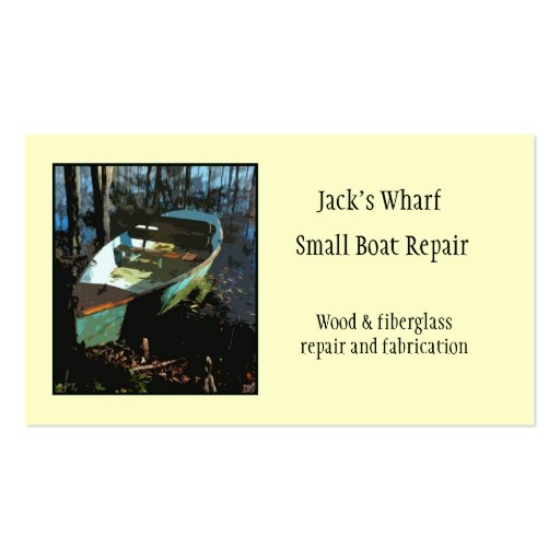 Boat Repair Business Card Template Zazzle