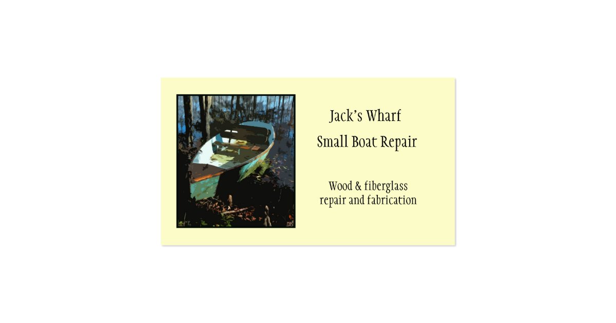 Boat Repair Business Card Template Zazzle