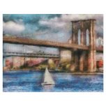 Boat - Sailing under the Brooklyn Bridge Customized Letterhead