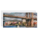 Boat - Sailing under the Brooklyn Bridge Personalized Rack Card