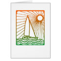 Boat sun woodcut cards by James_Falconer Boat sun woodcut cards
