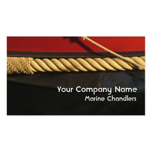 Boat supplies industry business card (front side)