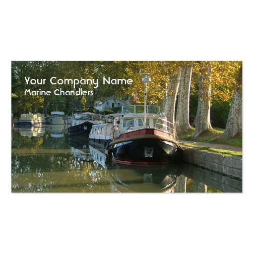 Boat supplies industry business card