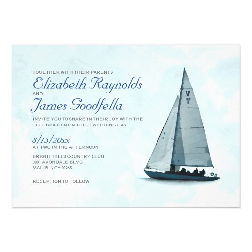 Boat Wedding Invitations