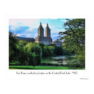 Boaters on Central Park Lake, San Remo, captioned Posters