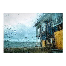 Boathouse Downpour Poster