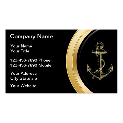 Boating Business Cards (front side)