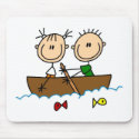 Boating Stick Figure Mousepad Mousepad