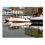 Boats along the Canal Postcard