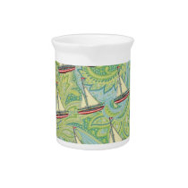boats and paisley pitcher