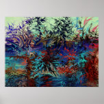 Boats at Harbour Abstract Art Print