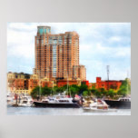 Boats at Inner Harbor Baltimore MD Print