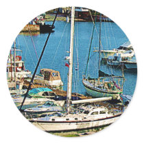 Boats at King's Wharf, Bermuda Stickers