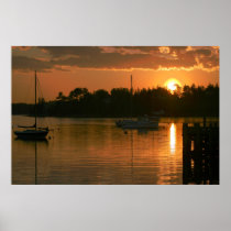Boats at Sunset posters