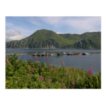 Boats at the spit in Dutch Harbor, Alaska Post Cards