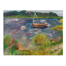 Boats at the Springs East Hampton postcards