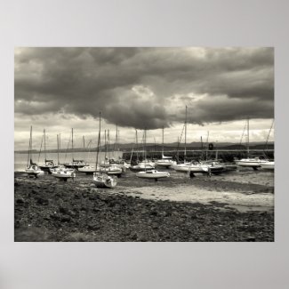 Boats, Black Sands, Scotland print