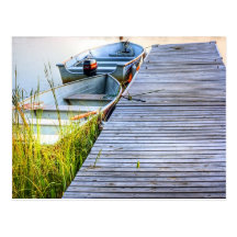 Boats by the Dock Post Card