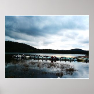 Boats by the Lake print