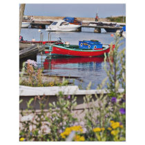 Boats docked in small harbor custom flyer