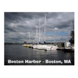 Boats in Boston Harbor Post Card