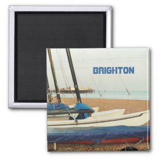 Boats in Brighton, UK Fridge Magnet