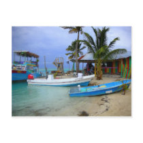Boats in Caye Caulker, Belize Post Cards
