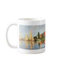 Boats in Harbor painting Mug