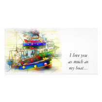 BOATS IN ST. IVES HARBOUR photo cards by anthonyhedger BOATS IN ST. IVES HARBOUR photo cards