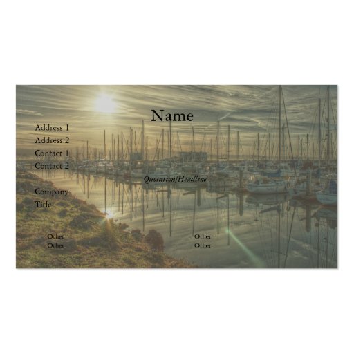 Boats in the Harbor 2 Business Card (front side)
