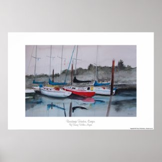 Boats in the Harbor Print