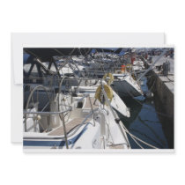 Boats in the harbour invitations