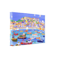 Boats in the Harbour, St Ives wrappedcanvas