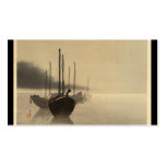 Boats in the Mist by Seitei Watanabe 1851- 1918 business cards