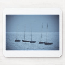 Boats moored off of Leigh Essex Mouse Pads