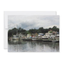Boats on a Cloudy Day Essex CT Personalized Invitations