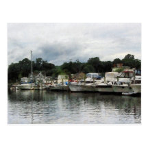 Boats on a Cloudy Day Essex CT Postcards