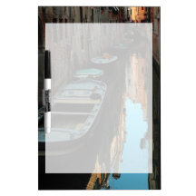 Boats on Canal Water Venice Italy Buildings Dry Erase Whiteboards