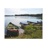 Boats on lake Wrapped canvas Canvas Prints