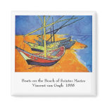 Boats on the Beach by Vincent van Gogh Magnet